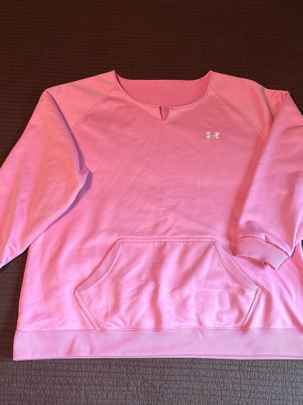 Under Armour Women's Light Pink Crewneck Pullover with Kangaroo Pocket